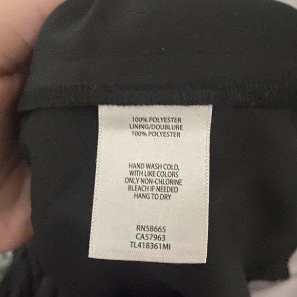 LEITH Little Black Dress XSS Surplice Pleated Skirt Chiffon Faux Wrap New - Picture 4 of 4